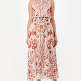 Smocked Waist Floral Halter Dress