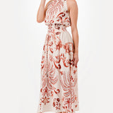 Smocked Waist Floral Halter Dress
