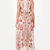 Smocked Waist Floral Halter Dress