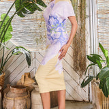 Floral Print Dolman Sleeve Midi Dress