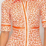 Button Down Short Sleeve Midi Dress