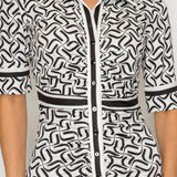 Button Down Short Sleeve Midi Dress