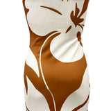 Scarf Detail Strapless Bodycon Mini Dress