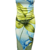 Floral Print Maxi Slit Dress