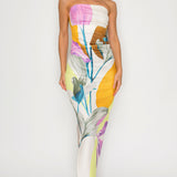 Floral Print Maxi Slit Dress