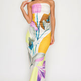 Floral Print Maxi Slit Dress