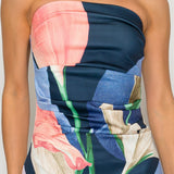 Floral Print Maxi Slit Dress