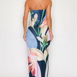 Floral Print Maxi Slit Dress