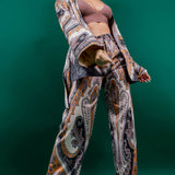 Kimono Jacket & Wide Pants Set