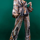 Kimono Jacket & Wide Pants Set