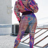 Cropped Puffer Jacket & Pants Set