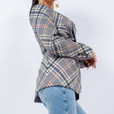 Plaid Oversized Belt Blazer (JACKET ONLY)