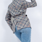 Plaid Oversized Belt Blazer (JACKET ONLY)