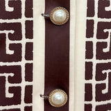 Maze Pattern Crop Jacket & Shorts Set