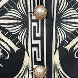 Ornate Pattern Crop Jacket & Shorts Set