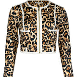 Leopard Zip-Up Crop Jacket (JACKET ONLY)