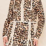 Leopard Zip-Up Crop Jacket (JACKET ONLY)