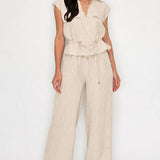 Utility Zip-Front Top & Wide-Leg Set