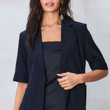 3/4 Sleeve Tailored Blazer Jacket