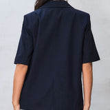 3/4 Sleeve Tailored Blazer Jacket