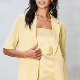 3/4 Sleeve Tailored Blazer Jacket