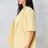 3/4 Sleeve Tailored Blazer Jacket