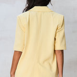 3/4 Sleeve Tailored Blazer Jacket