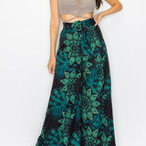BELTED SUPER WIDE LEG PANTS