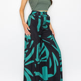 BELTED SUPER WIDE LEG PANTS