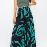 BELTED SUPER WIDE LEG PANTS