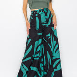 BELTED SUPER WIDE LEG PANTS
