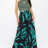BELTED SUPER WIDE LEG PANTS