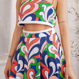 Crop Top & Pleated Skort Set