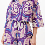 linen half sleeve button down romper