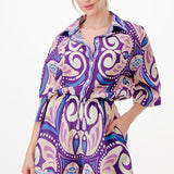 Half Sleeve Button Down Romper