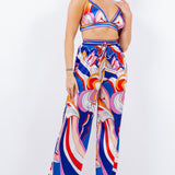 Bra Top & Wide Leg Pants Set
