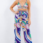Bra Top & Wide Leg Pants Set