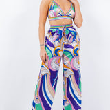 Bra Top & Wide Leg Pants Set