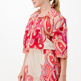 Half Sleeve Button Down Romper