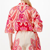 Half Sleeve Button Down Romper