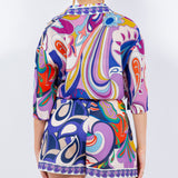 Half Sleeve Button Down Romper