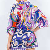 Half Sleeve Button Down Romper