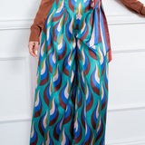 Wide Pants with Scarf Belt