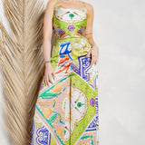 Cowl Neck Scarf Top & Wide Pants Set