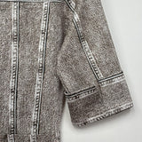 Denim Effect Half Sleeve Wide Leg Jumpsuit