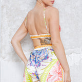 Satin Bra Top & Short Pants Set