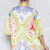 Oversize Half Sleeve Satin Shirt