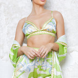 Satin Bra Top & Short Pants Set