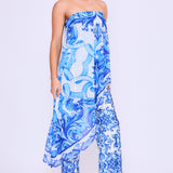 Draped Strapless Jumpsuit