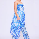 Draped Strapless Jumpsuit